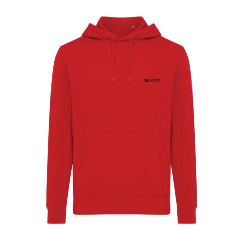 Iqoniq Rila lightweight recycled cotton hoodie red