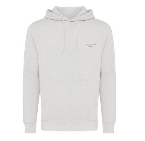 Iqoniq Rila lightweight recycled cotton hoodie light heather grey