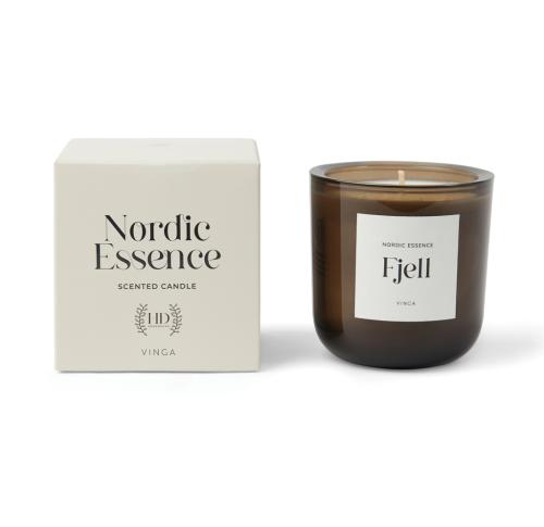 Nordic essence scented candle large off white, dark brown