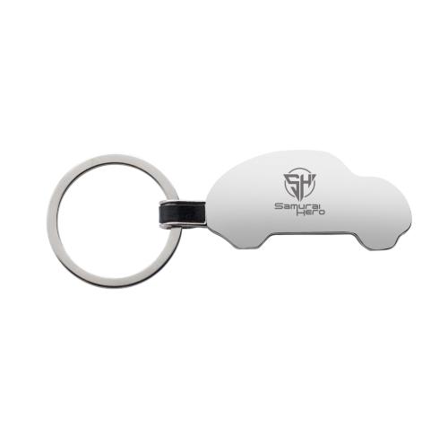 RCS recycled zinc alloy car keyring silver