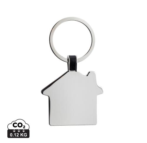 RCS recycled zinc alloy house keyring silver