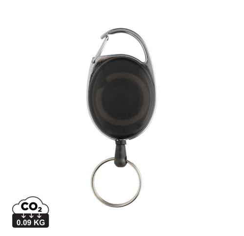 RCS recycled ABS roller clip keychain black