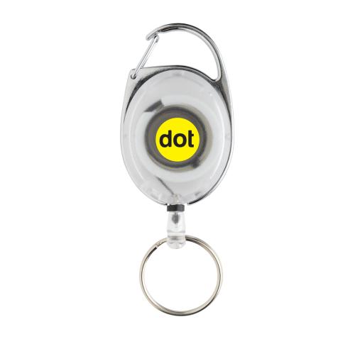 RCS recycled ABS roller clip keychain white