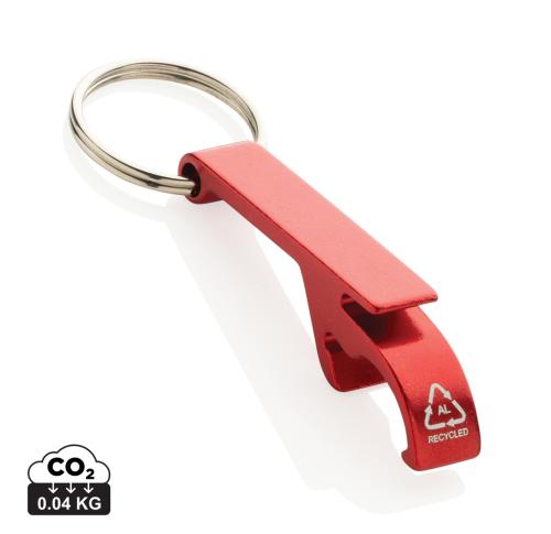 RCS recycled aluminum bottle and can opener red
