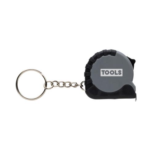 Promotional MeasureMate RCS reycled ABS 1 meter tape keychain grey