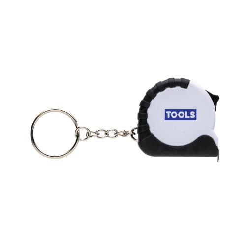 MeasureMate RCS reycled ABS 1 meter tape keychain white