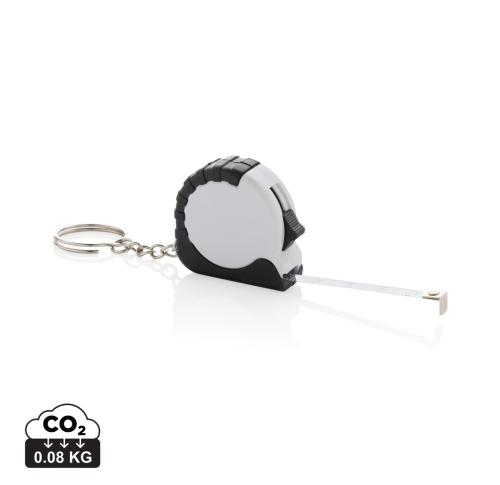 MeasureMate RCS reycled ABS 1 meter tape keychain white