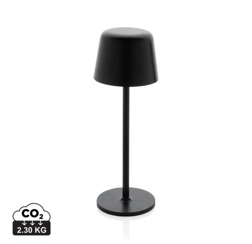 Zenic RCS recycled plastic USB re-chargable table lamp black