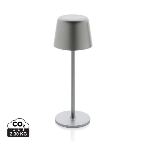 Zenic RCS recycled plastic USB re-chargable table lamp silver