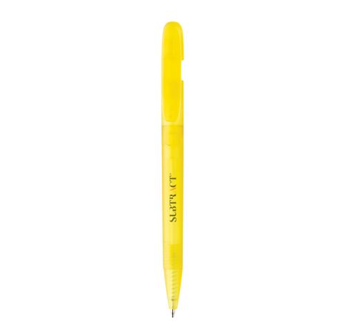 Devin GRS certified RABS pen transparent yellow Custom Logo 