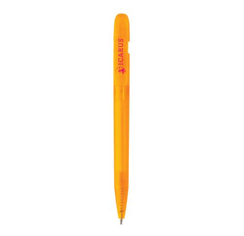 Branded Devin GRS certified RABS pen transparent orange