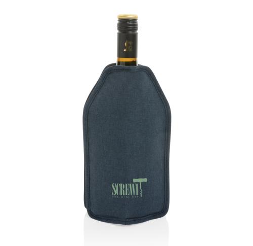 Vino AWARE™ RPET wine cooler sleeve navy