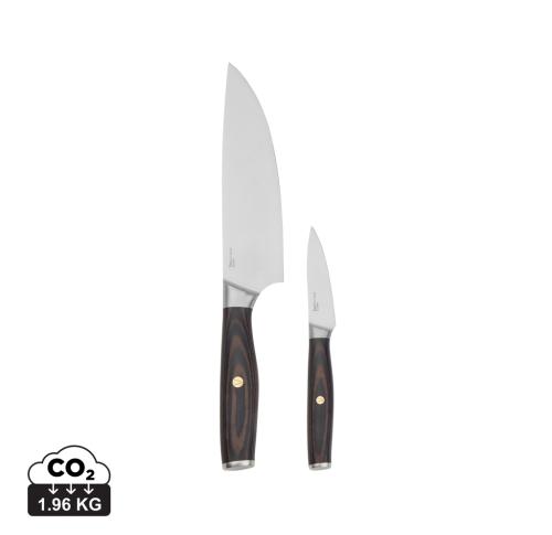 VINGA Tara RCS recycled steel chef's set steel, black