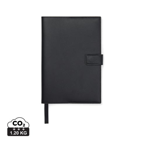 VINGA Timo PU RCS RPET notebook black Custom Logo