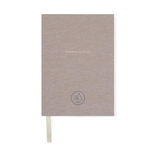 Branded VINGA Thankfulness GRS recycled paper journal beige