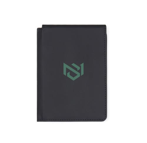 VINGA Baltimore RCS recycled polyester RFID passport cover black