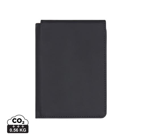 VINGA Baltimore RCS recycled polyester RFID passport cover black