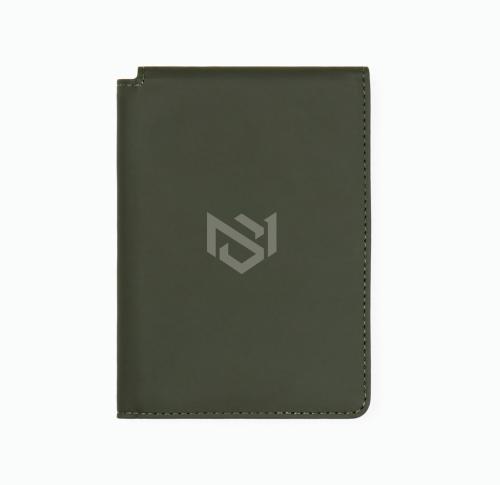 VINGA Baltimore RCS recycled polyester RFID passport cover green