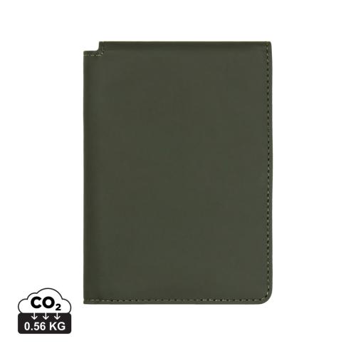 VINGA Baltimore RCS recycled polyester RFID passport cover green