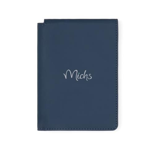 VINGA Baltimore RCS recycled polyester RFID passport cover navy