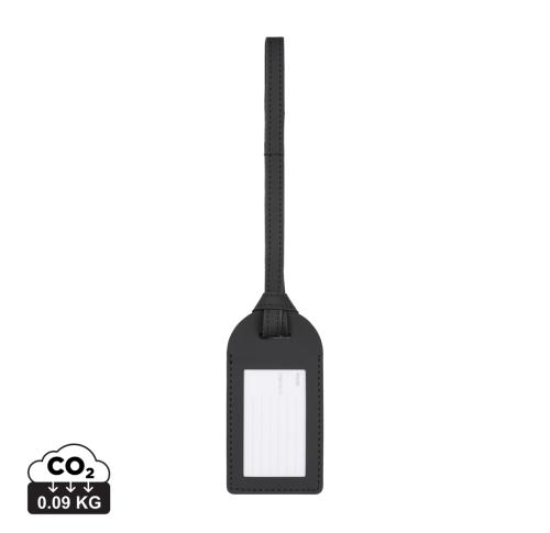 VINGA Baltimore RCS recycled polyester luggage tag black