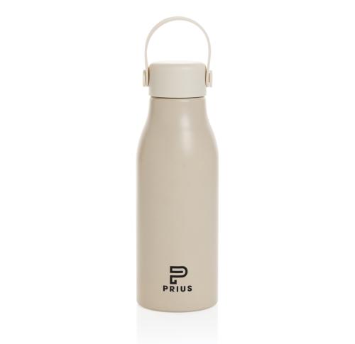 Custom Pluto RCS Certified recycled aluminium bottle 680ml beige