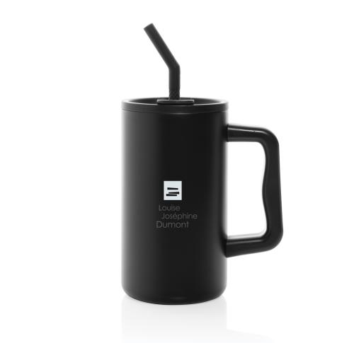Cube RCS certified recycled steel mug 800ml black