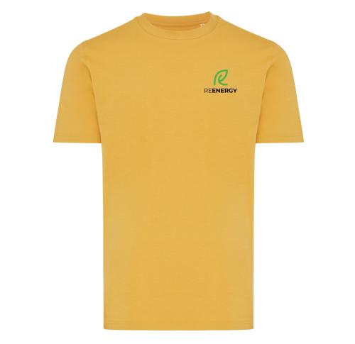 Branded Iqoniq Brett recycled cotton t-shirt ochre yellow