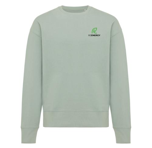 Iqoniq Kruger relaxed recycled cotton crew neck iceberg green