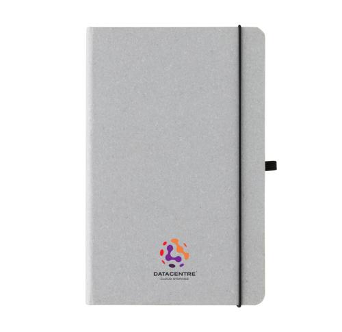 GRS Recycled leather hardcover notebook A5 light grey