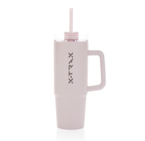 Tana RCS plastic tumbler with handle 900ml pink