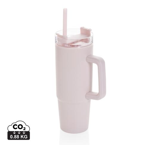 Tana RCS plastic tumbler with handle 900ml pink