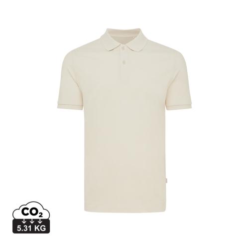 Iqoniq Yosemite recycled cotton pique polo natural raw