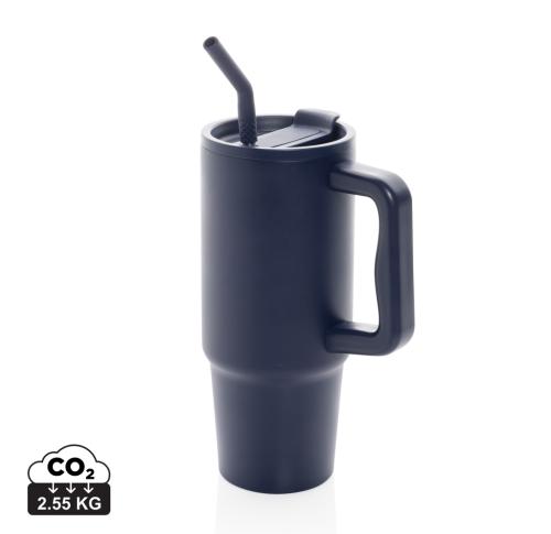 Printed Embrace deluxe RCS recycled stainless steel tumbler 900ml navy