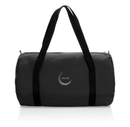 Printed Dillon AWARE™ RPET foldable sports bag black