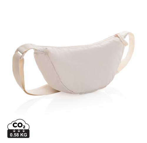Crescent AWARE™ RPET half moon sling bag beige