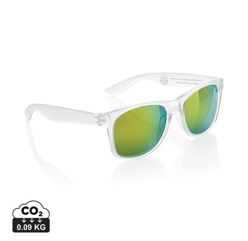 Gleam RCS recycled PC mirror lens sunglasses white