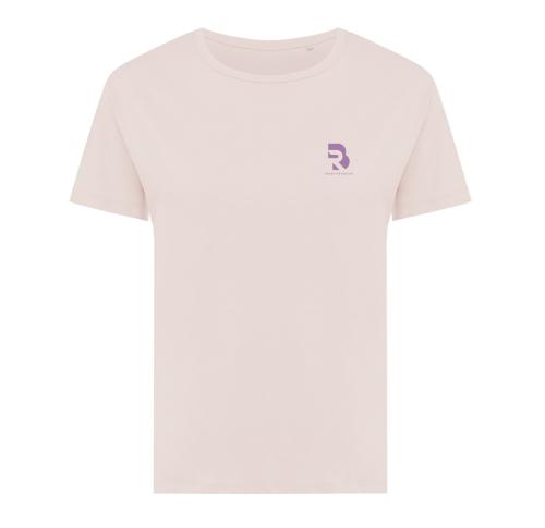 Iqoniq Yala women lightweight recycled cotton t-shirt cloud pink