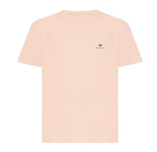 Custom Iqoniq Koli kids lightweight recycled cotton t-shirt peach nectar