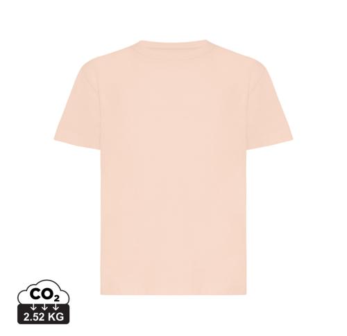 Custom Iqoniq Koli kids lightweight recycled cotton t-shirt peach nectar