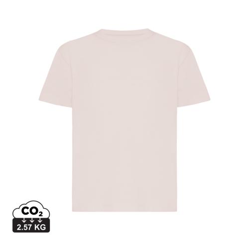 Iqoniq Koli kids lightweight recycled cotton t-shirt cloud pink
