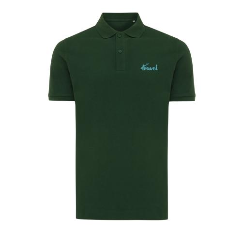 Iqoniq Yosemite recycled cotton pique polo forest green
