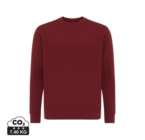 Iqoniq Etosha lightweight recycled cotton crew neck burgundy