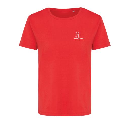 Iqoniq Yala women lightweight recycled cotton t-shirt luscious red