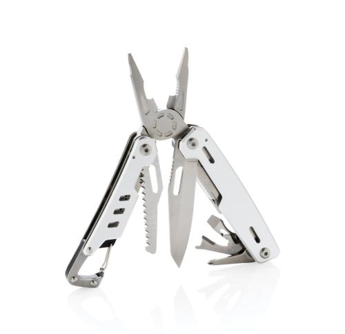 Promotional Printed Solid Stainless Steel Multi tools  With Carabiner 11 Functions