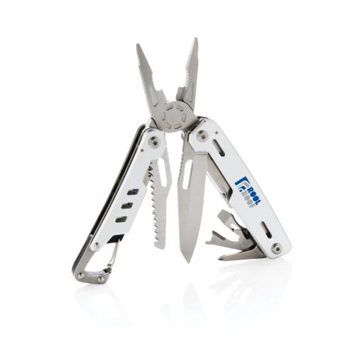 Promotional Printed Solid Stainless Steel Multi tools  With Carabiner 11 Functions