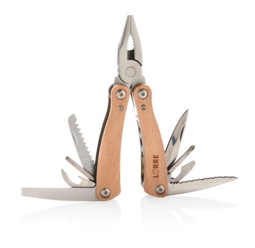 Wood Multi tools Custom Logo 13 Functions Beech Wood Stainless Steel