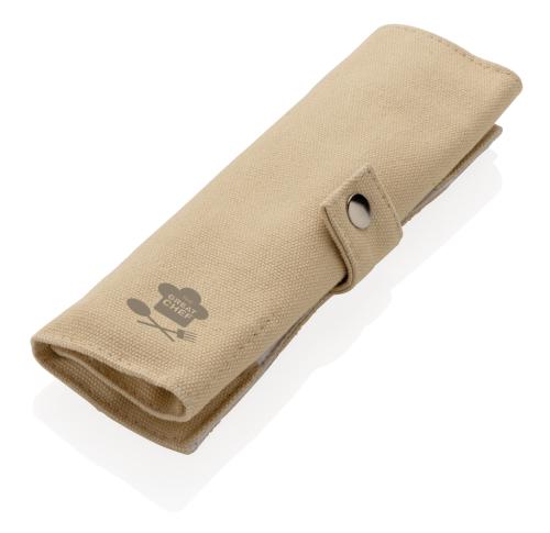 Reusable bamboo travel cutlery set