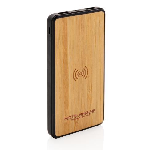 Bamboo 8000 mAh Wireless Charging Fashion Powerbank