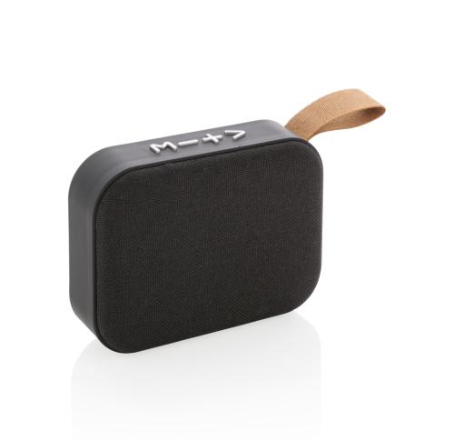Branded Fabric Trend Small Portable Wireless Speaker - Black